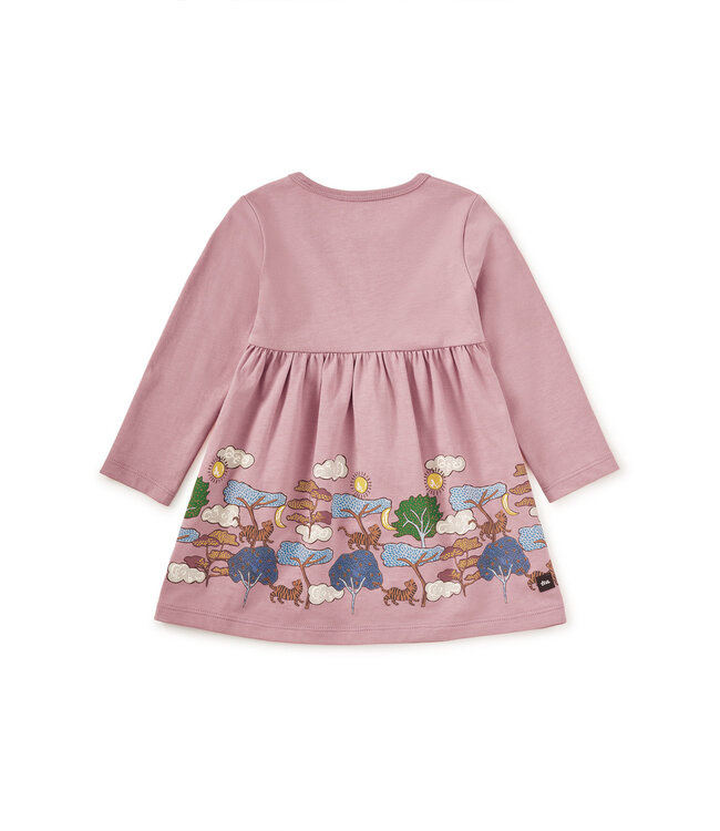 Tea Collection Baby Tiger Story Skirted Dress