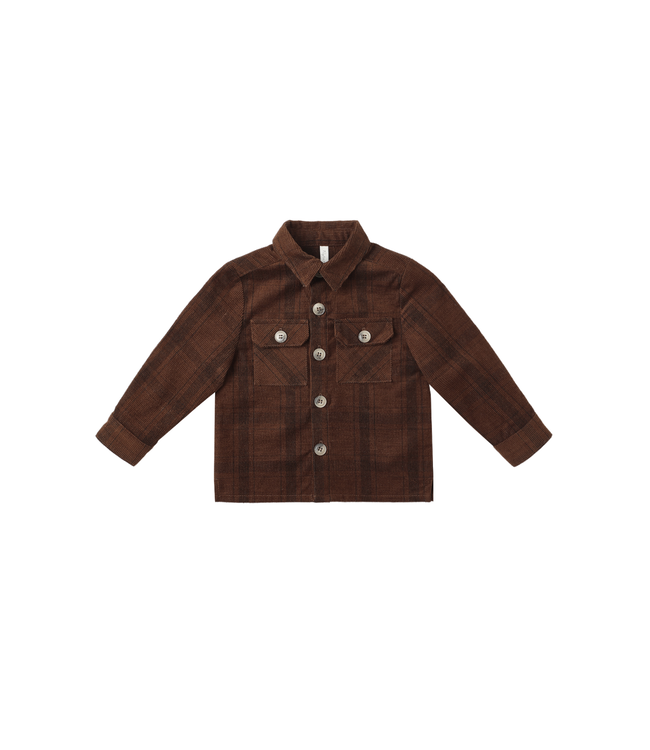Rylee & Cru Baby Pocketed Corduroy Shirt - Brown Plaid