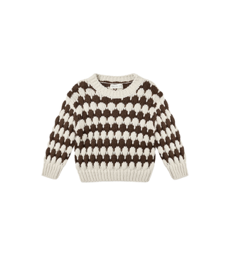 Rylee & Cru Baby Shiloh Sweater - Brown Stripe