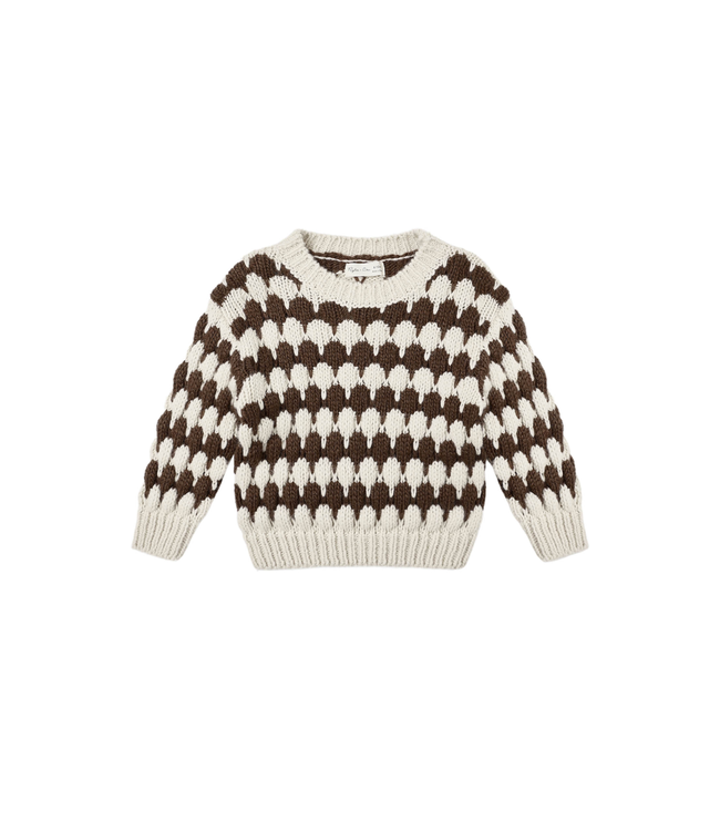 Rylee & Cru Baby Shiloh Sweater - Brown Stripe