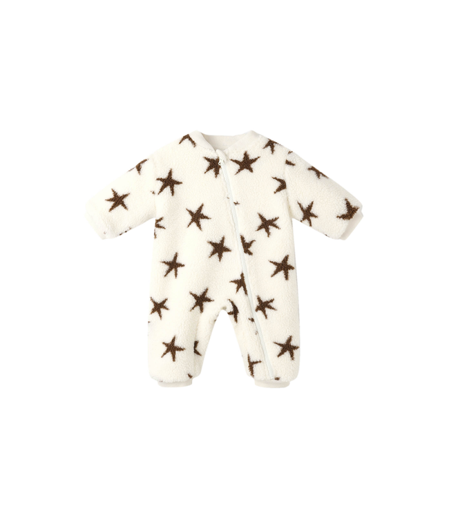 Rylee & Cru Shearling Baby Jumpsuit - Stars