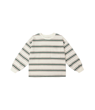 Rylee & Cru Relaxed Long Sleeve Striped Tee - Retro