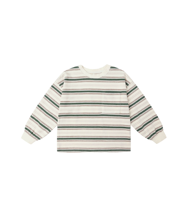 Rylee & Cru Relaxed Long Sleeve Striped Tee - Retro