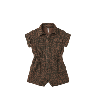 Rylee & Cru Utility Romper - Leopard