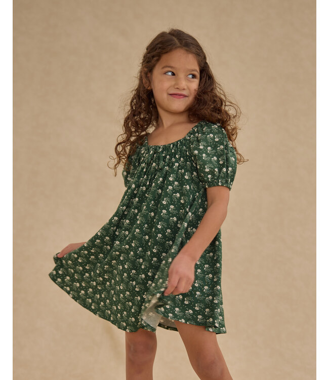 Rylee & Cru Sabrina Dress - Green Ditsy