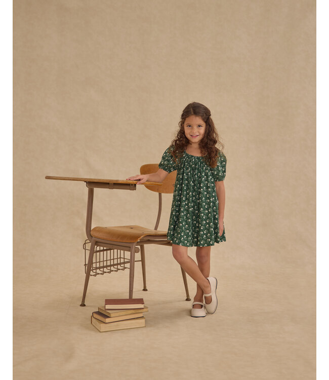 Rylee & Cru Sabrina Dress - Green Ditsy