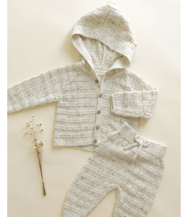 Rylee & Cru Baby Tassel Cardigan - Oatmeal Speckle