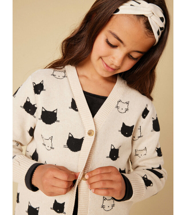 Tea Collection Long Iconic Cat Cardigan