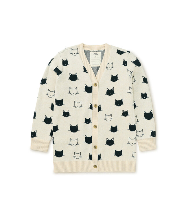 Tea Collection Long Iconic Cat Cardigan