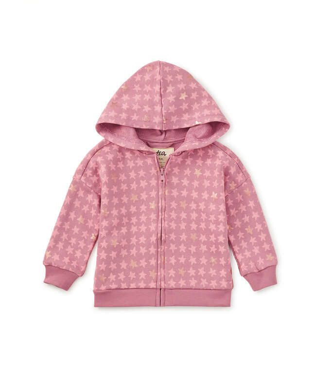 Tea Collection Baby Easy Fit Hoodie- Metallic Stars