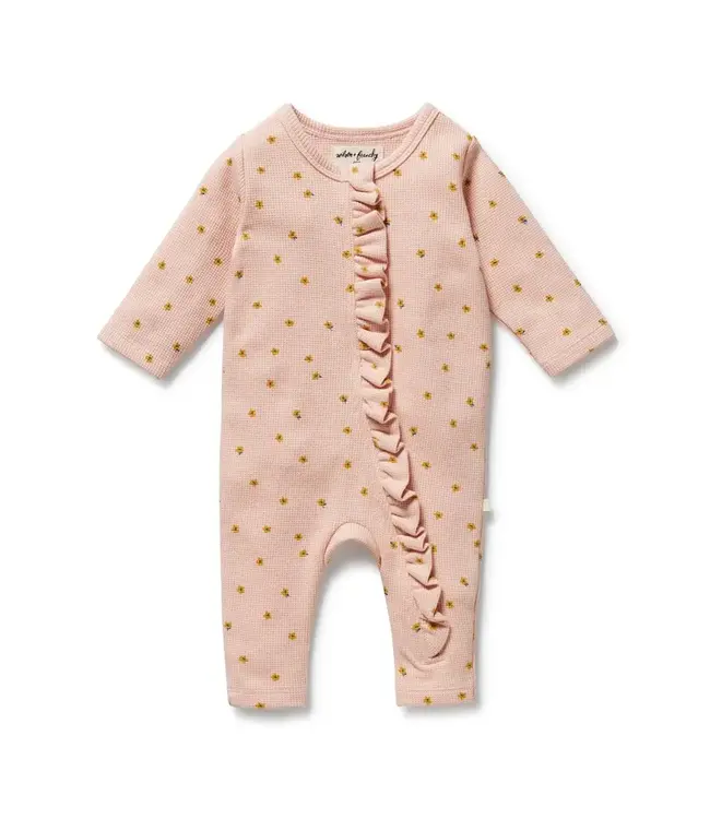 Wilson & Frenchy Little Fleur Organic Waffle Romper