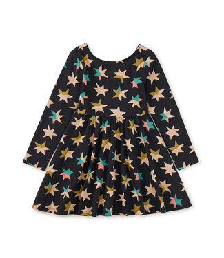 Tea Collection Printed Ballet Dress - Metallic Colorblock Stars