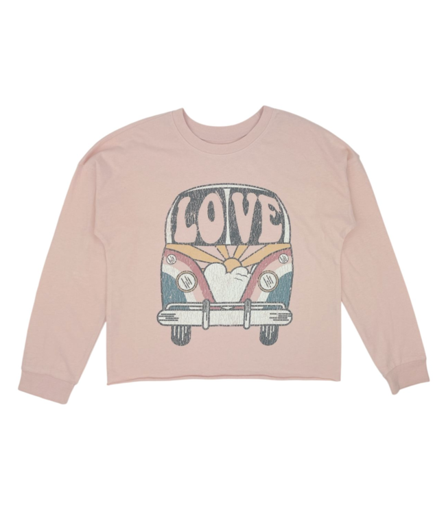 Tiny Whales Love Bus Oversized L/S Tee