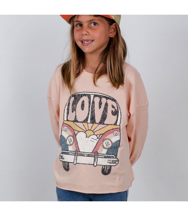 Tiny Whales Love Bus Oversized L/S Tee