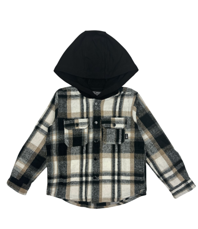 Tiny Whales Woodsman Hooded Flannel
