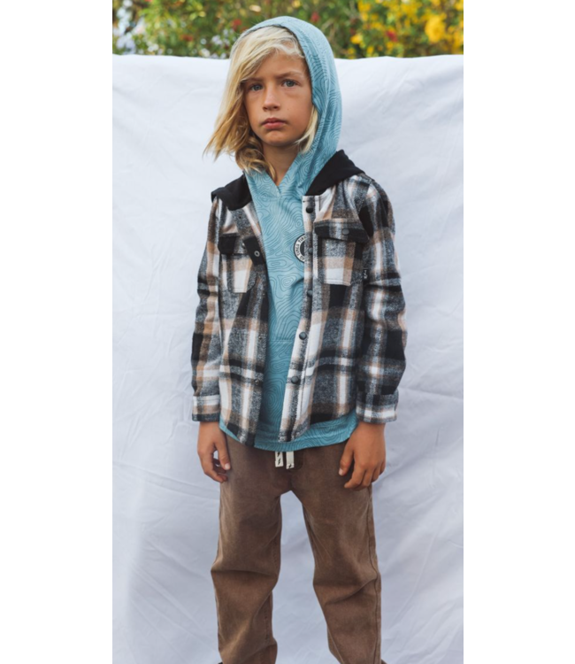 Tiny Whales Woodsman Hooded Flannel