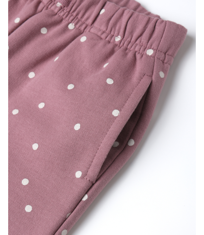 Quincy Mae Relaxed Fleece Sweatpant - Polka Dot
