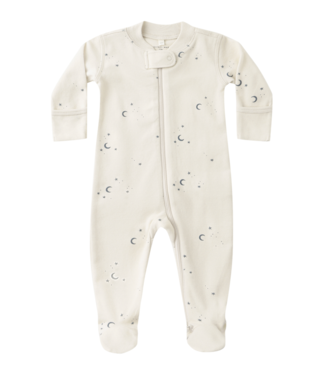 Quincy Mae Zip Long Sleeve Sleeper Footie - Moons
