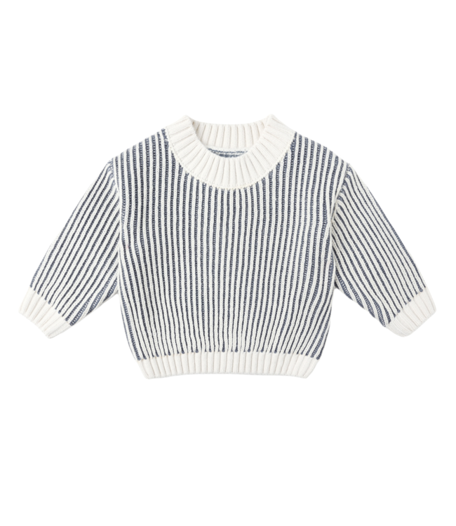 Quincy Mae Relaxed Knit Sweater - Ocean