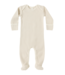 Quincy Mae Baby Footie - Oat Micro Stripe