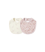 Quincy Mae Jersey Snap Bibs - Garden & Snow Owls
