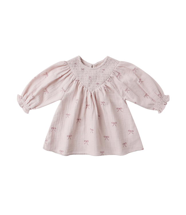 Quincy Mae V Smocked Dress - Bows