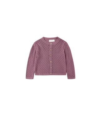 Quincy Mae Knit Cardigan - Mulberry