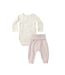 Quincy Mae Side Snap Bodysuit Set- Snow Owls
