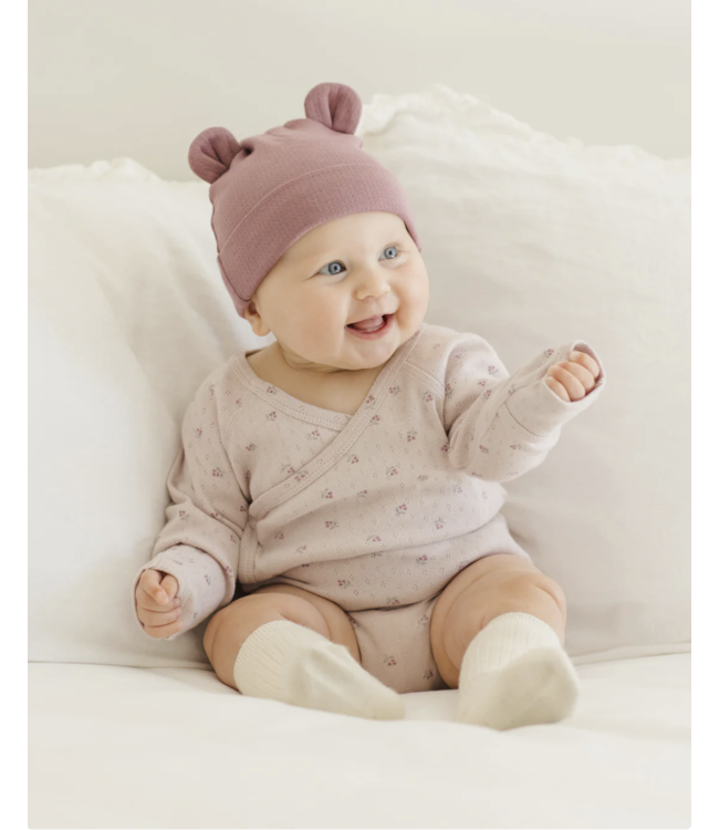 Quincy Mae Side Snap Bodysuit - Lilac Ditsy