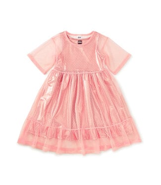 Tea Collection Layered Tulle & Foil Dress