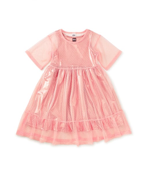 Tea Collection Layered Tulle & Foil Dress