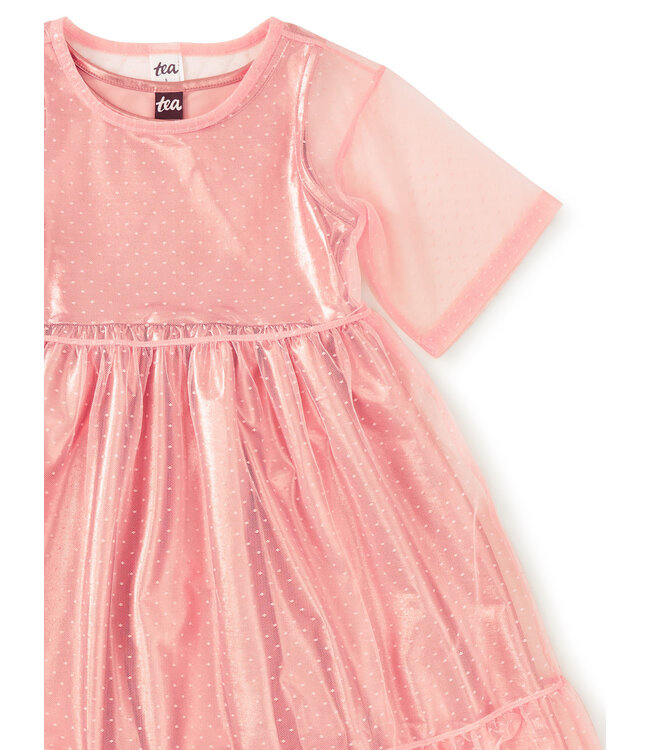 Tea Collection Layered Tulle & Foil Dress