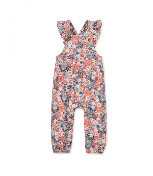 Tea Collection Corduroy Ruffle Baby Overalls - Japanese Mini Floral