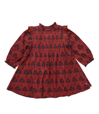Pink Chicken Jaipur Dress - Red Autumn Strawflower