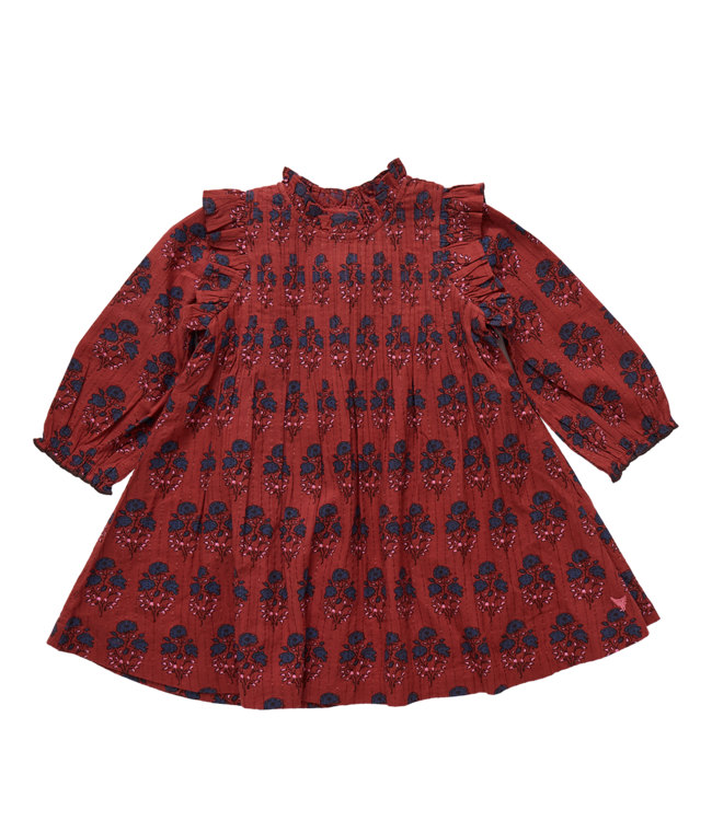 Pink Chicken Jaipur Dress - Red Autumn Strawflower
