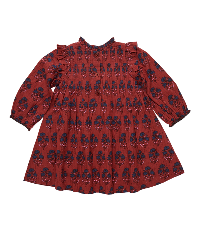 Pink Chicken Jaipur Dress - Red Autumn Strawflower