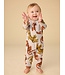 Tea Collection Long Sleeve Pocket Baby Romper - Lightning Tiger