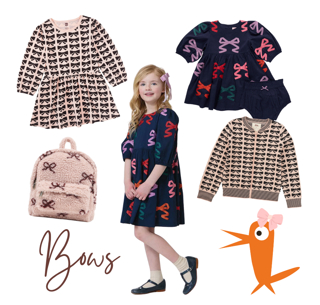 a collection of children's bow themed costume