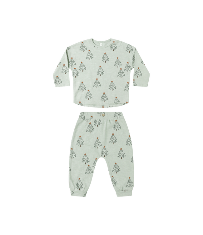 Rylee & Cru Long Sleeve Baby Set - Trees