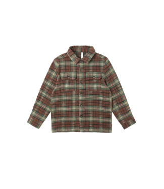 Rylee & Cru Pocketed Flannel Shirt - Holiday Plaid