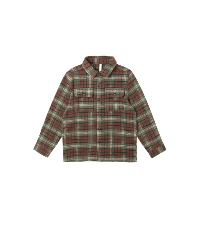Rylee & Cru Pocketed Flannel Shirt - Holiday Plaid