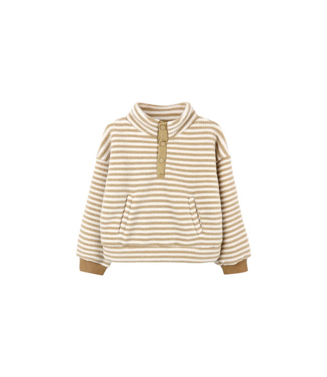 Rylee & Cru Snap Pullover - Toffee Stripe
