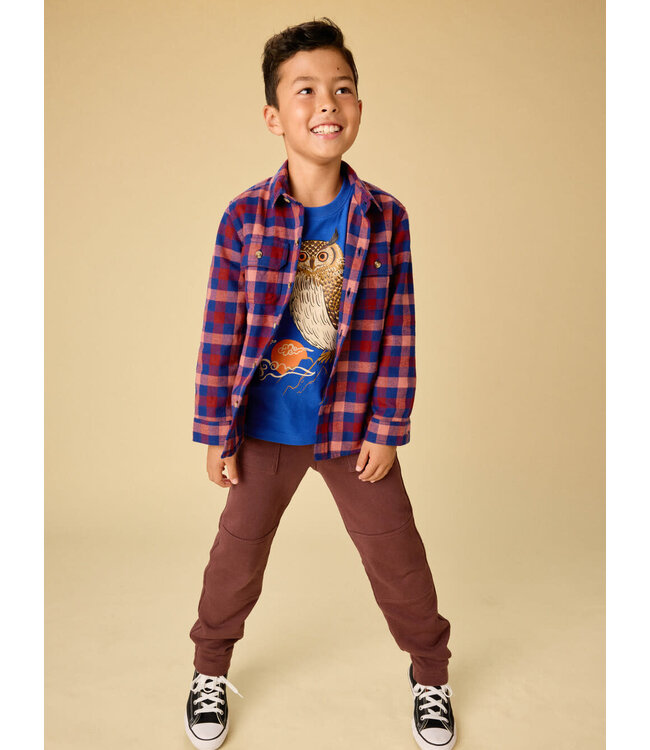 Tea Collection Flannel Button Up Shirt - Daegu Plaid