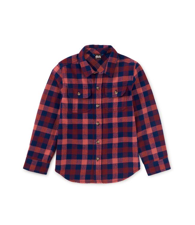 Tea Collection Flannel Button Up Shirt - Daegu Plaid