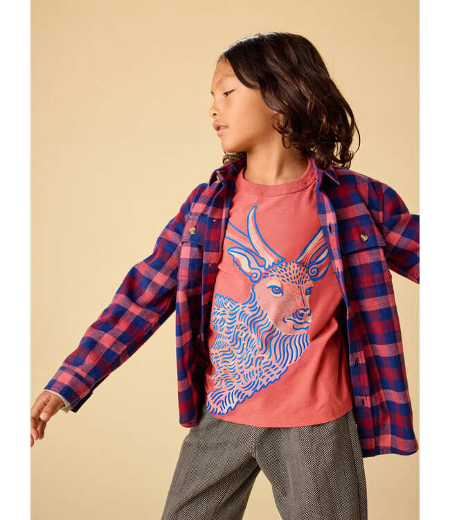 Tea Collection Regal Deer Layered Tee