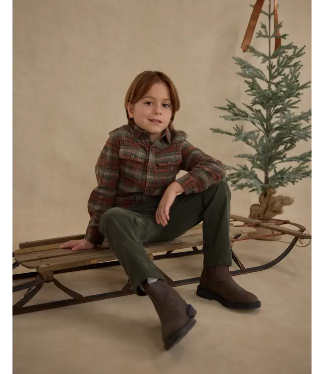 Rylee & Cru Pocketed Flannel Shirt - Holiday Plaid