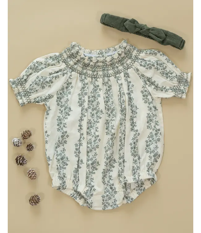 Rylee & Cru Ada Romper - Green Vines