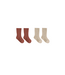 Quincy Mae Sock Set - Cranberry & Oat
