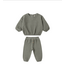 Quincy Mae Textured Sweat Set - Forest