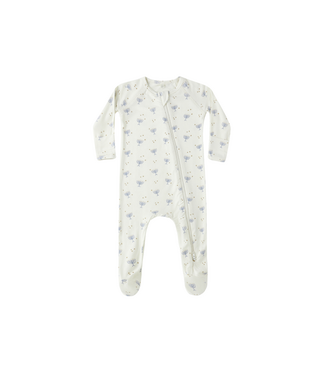 Quincy Mae Bamboo Zip Footie